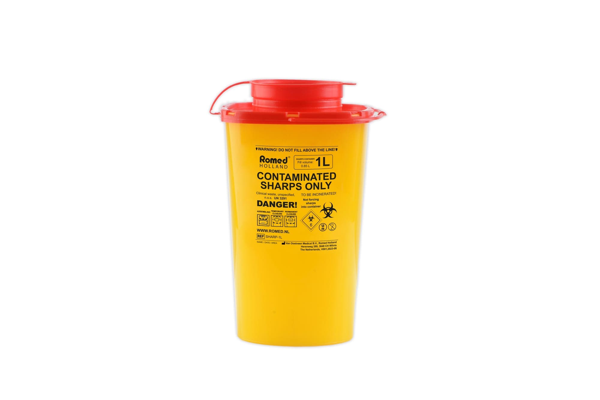 Sharps-container 1 L · säker kanylburk