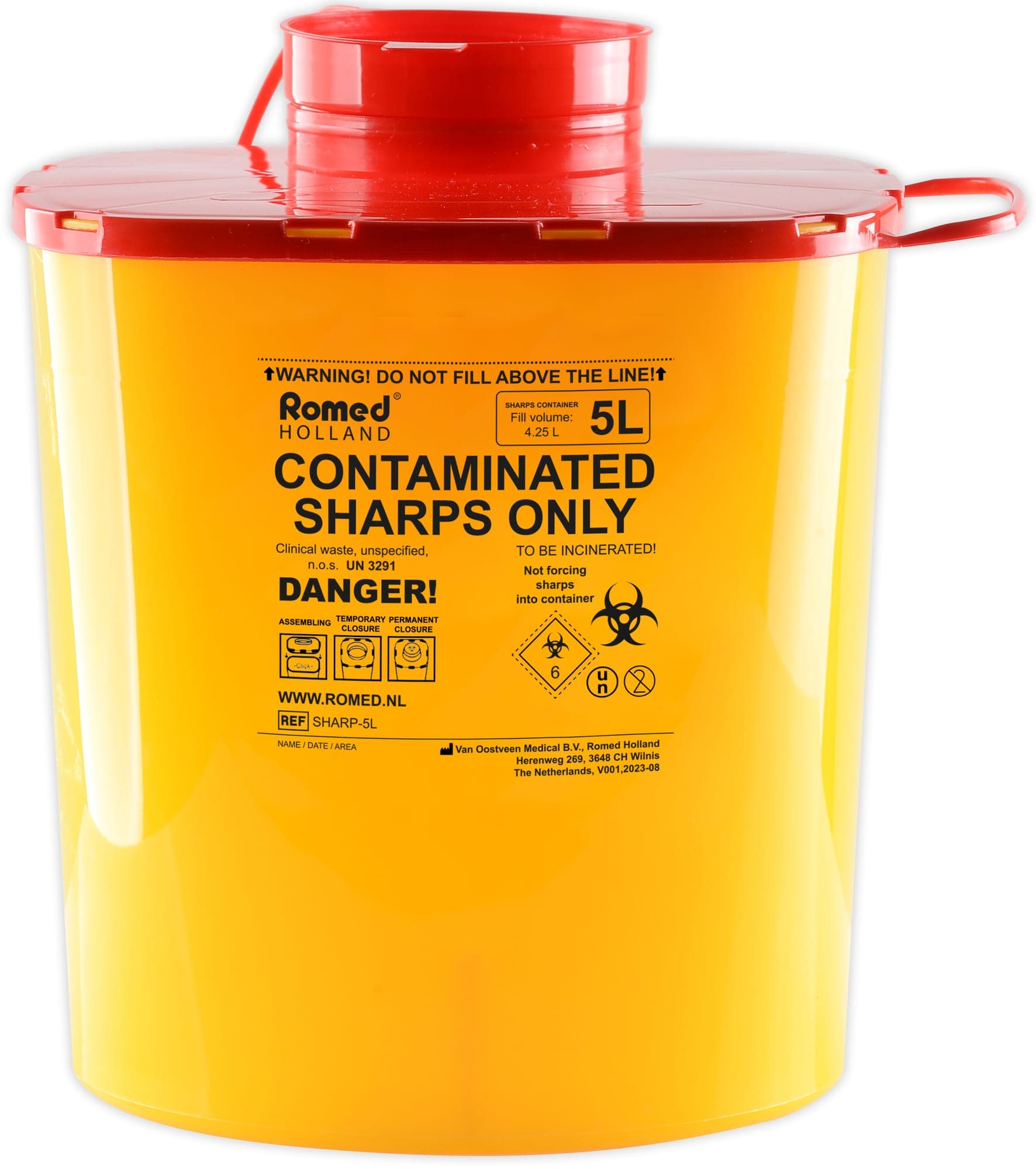 Sharps-container 5 L · säker kanylburk